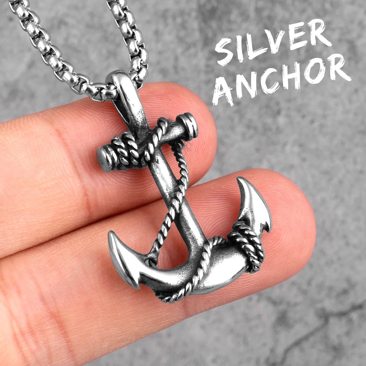 Anchor Pendant Necklace - Mens Anime Jewelry Jewellery