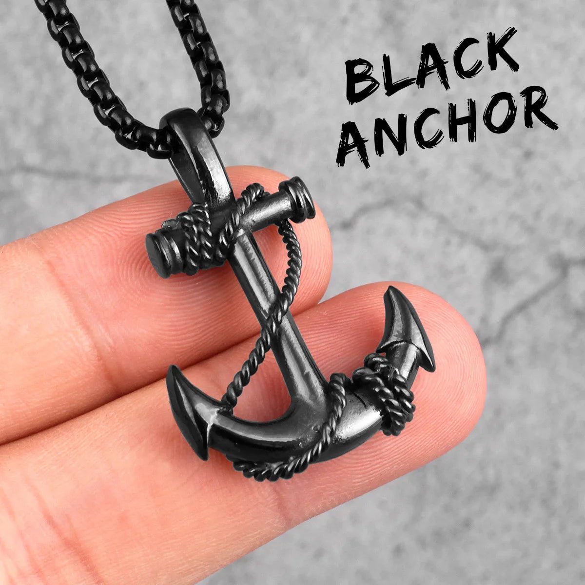 Anchor Pendant Necklace - Mens Anime Jewelry Jewellery