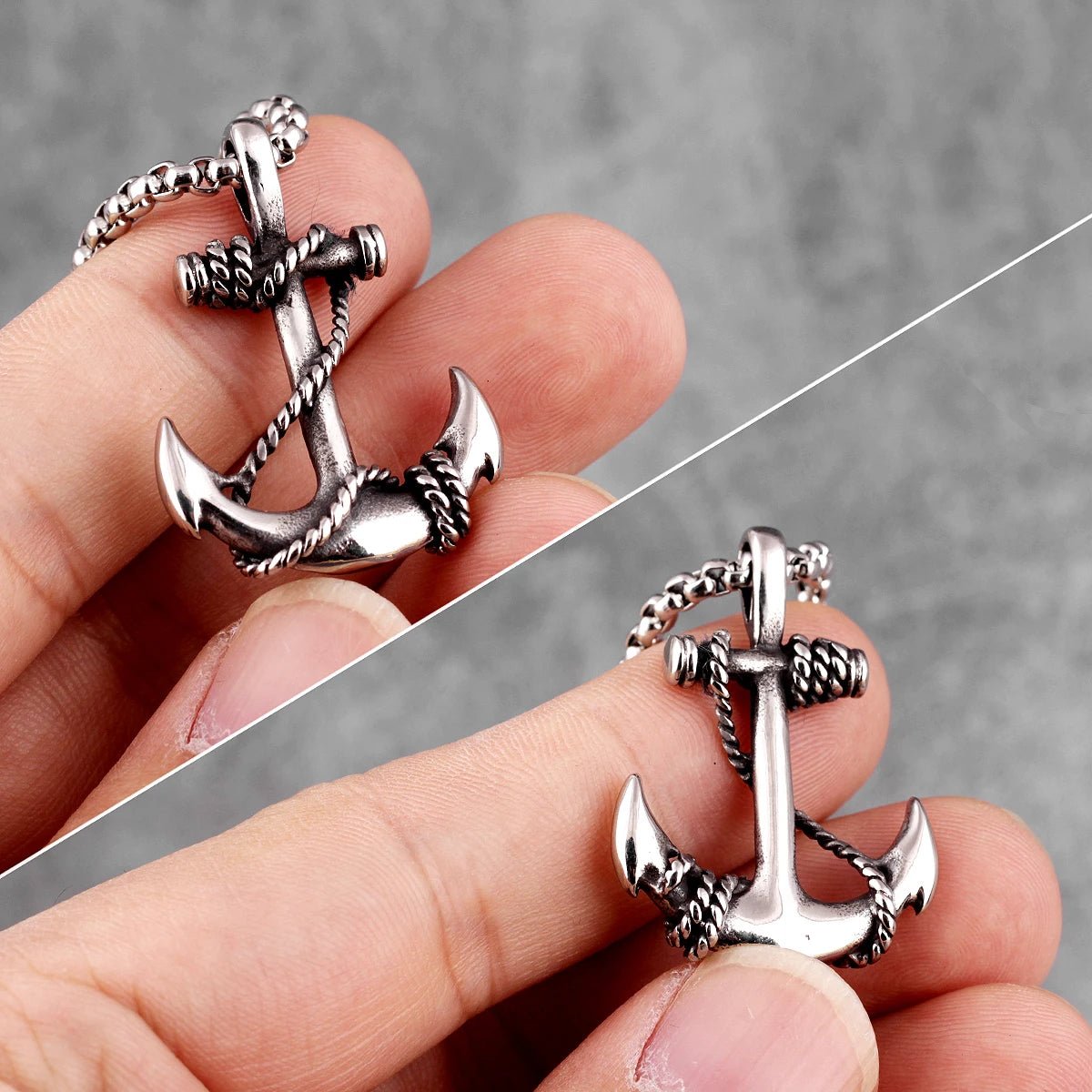 Anchor Pendant Necklace - Mens Anime Jewelry Jewellery