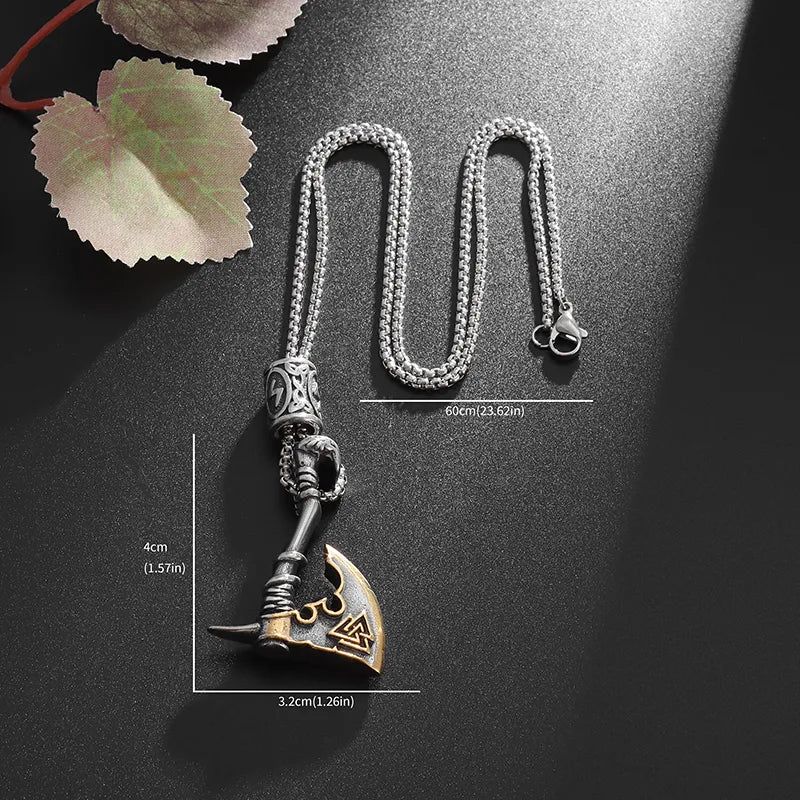 Axe Pendant Necklace - Mens Anime Jewelry Jewellery