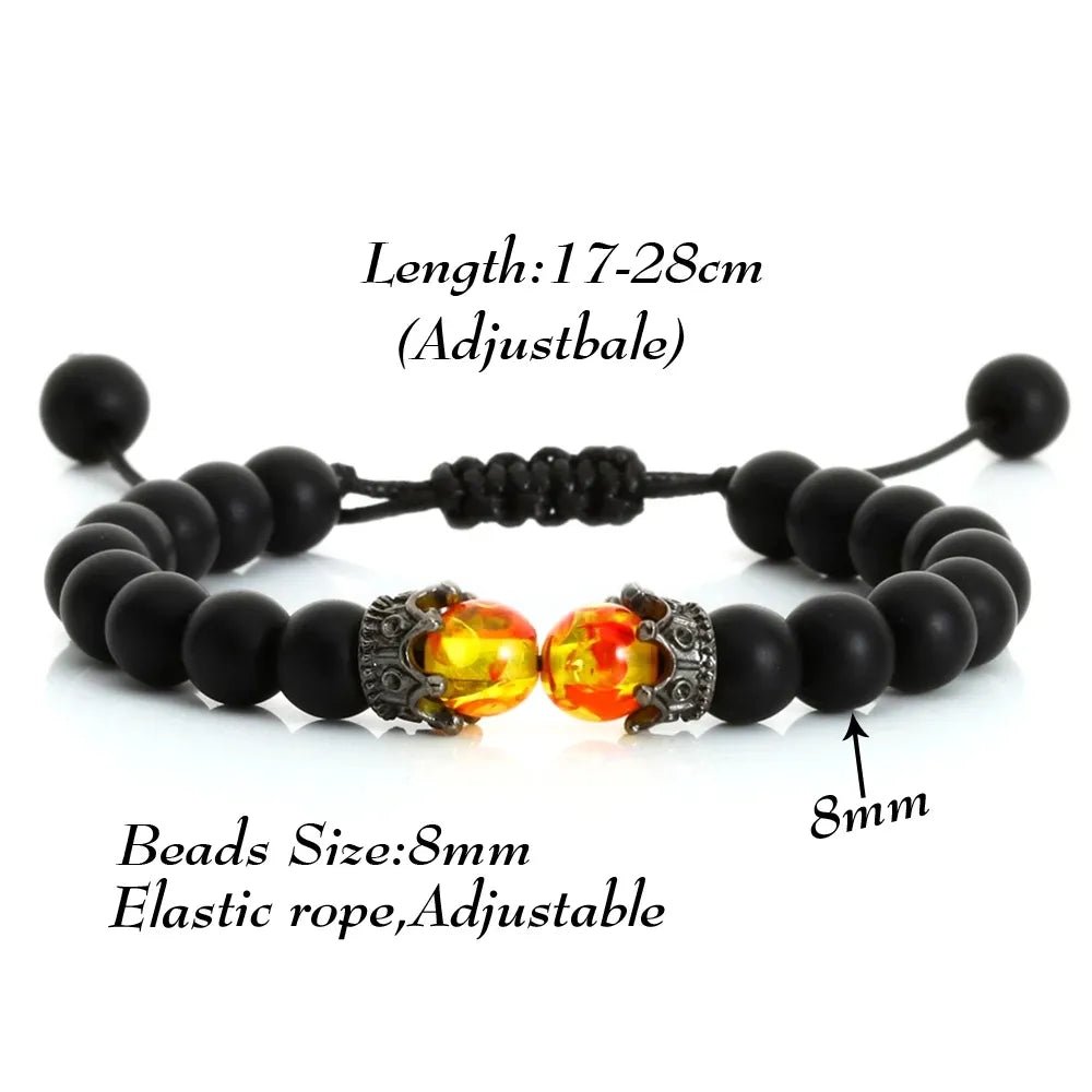 Black Lava Stone Bracelet - Mens Anime Jewelry Jewellery