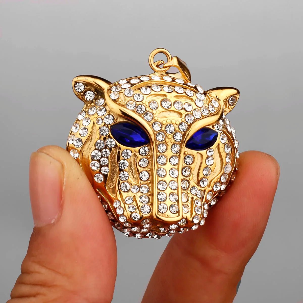 Blue Eye Panther Necklace - Mens Anime Jewelry Jewellery