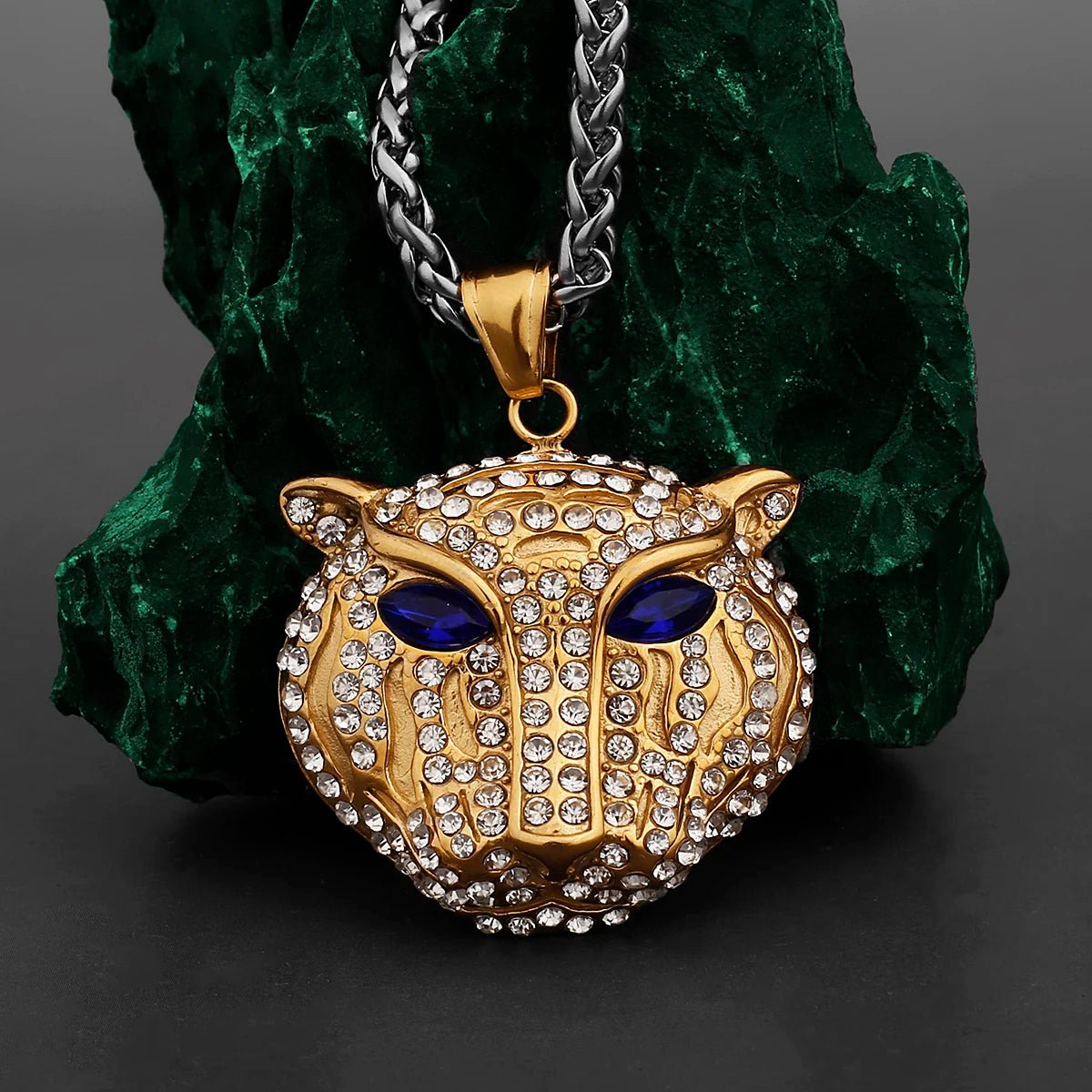 Blue Eye Panther Necklace - Mens Anime Jewelry Jewellery
