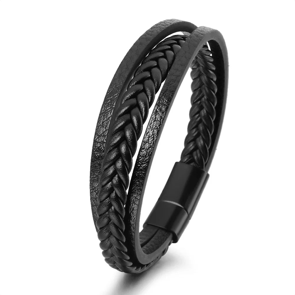 Braided Leather Bracelet - Mens Anime Jewelry Jewellery