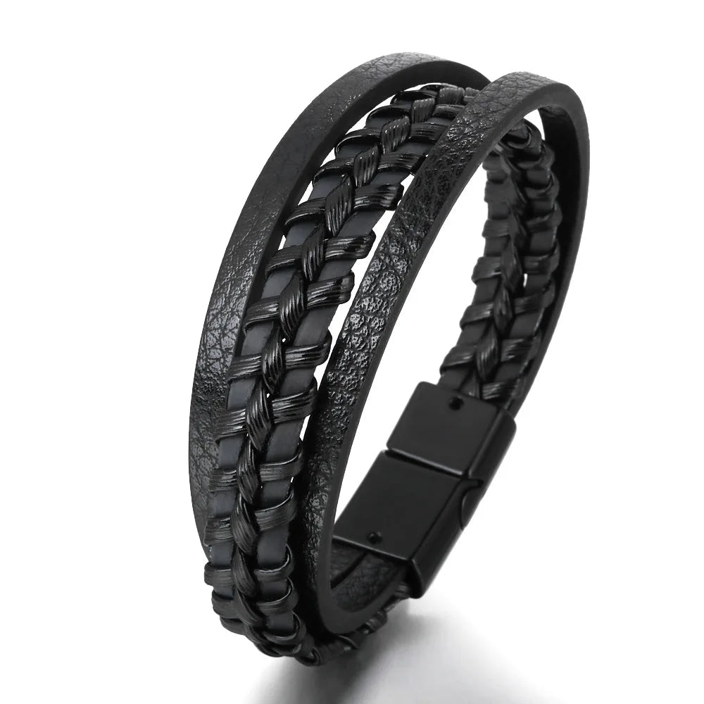 Braided Leather Bracelet - Mens Anime Jewelry Jewellery