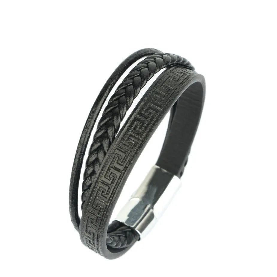 Braided Leather Bracelet - Mens Anime Jewelry Jewellery