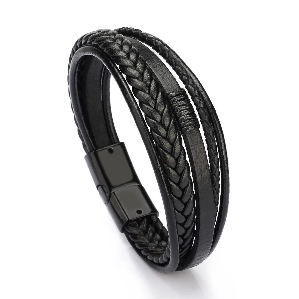 Braided Leather Bracelet - Mens Anime Jewelry Jewellery