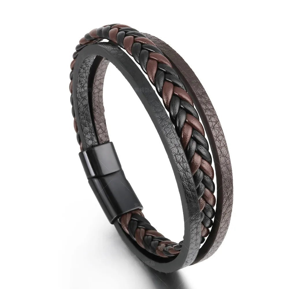 Braided Leather Bracelet - Mens Anime Jewelry Jewellery