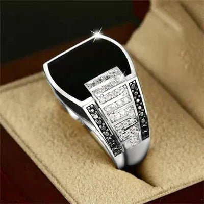 Classic Gold Inlaid Black Ring - Mens Anime Jewelry Jewellery
