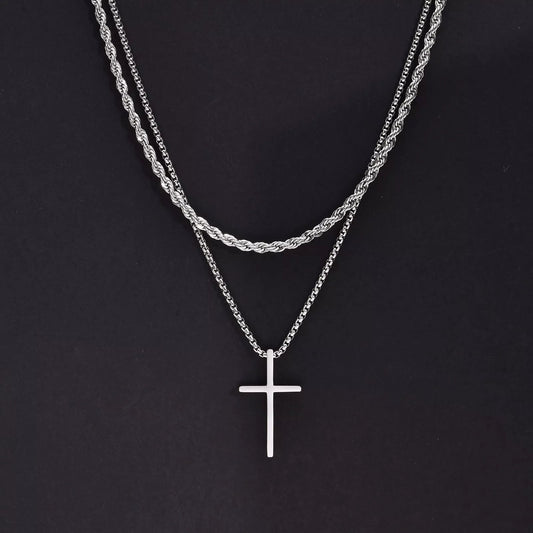 Cross Necklace + Chain Set - Mens Anime Jewelry Jewellery