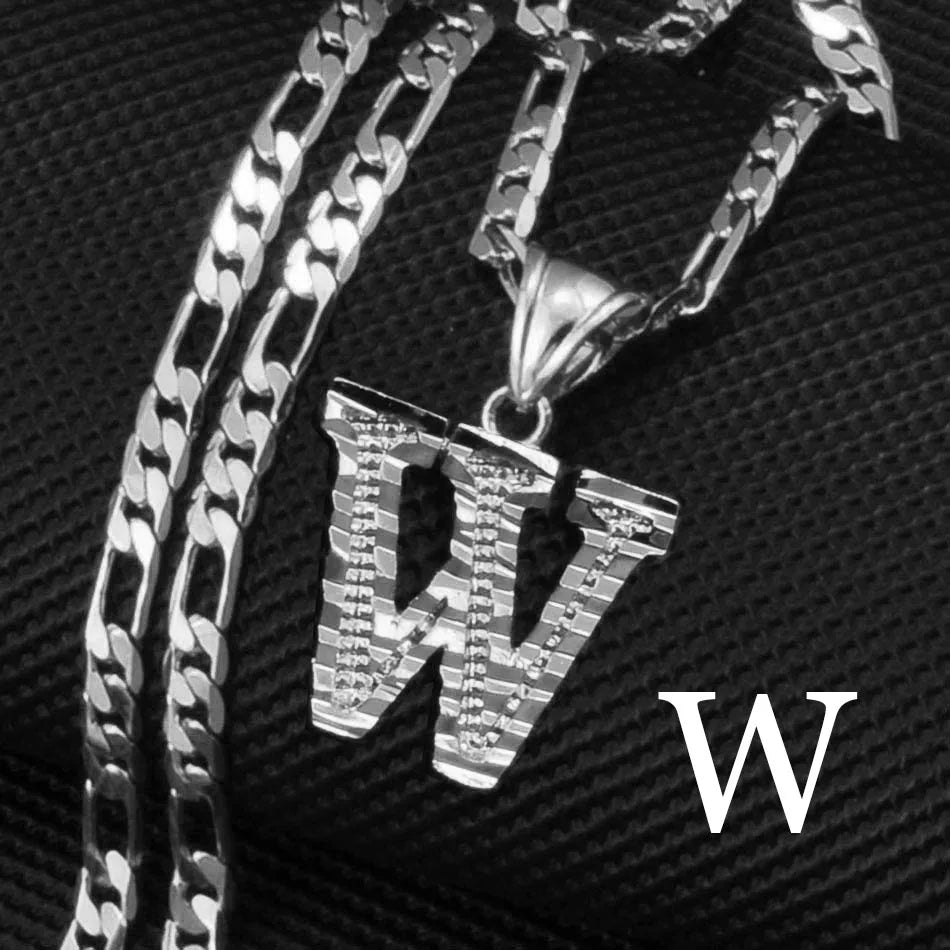 Custom A - Z Letters Pendant Necklace - Mens Anime Jewelry Jewellery