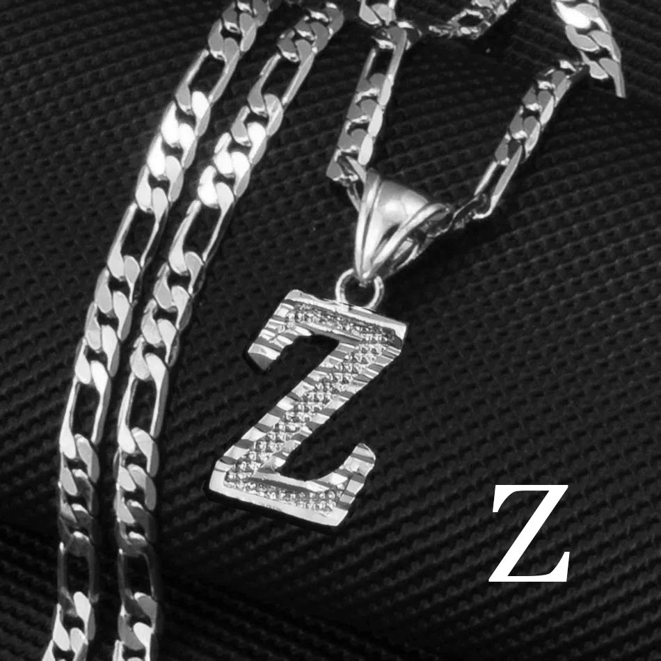 Custom A - Z Letters Pendant Necklace - Mens Anime Jewelry Jewellery