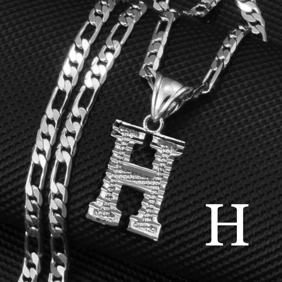 Custom A - Z Letters Pendant Necklace - Mens Anime Jewelry Jewellery