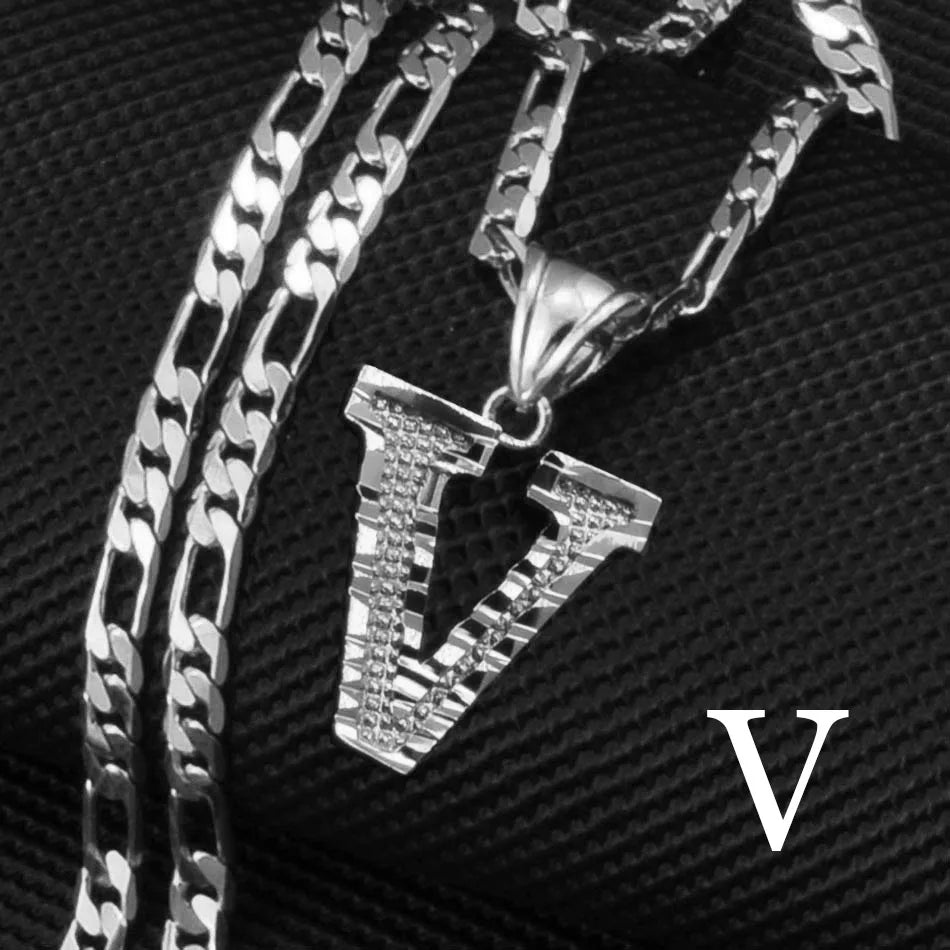 Custom A - Z Letters Pendant Necklace - Mens Anime Jewelry Jewellery