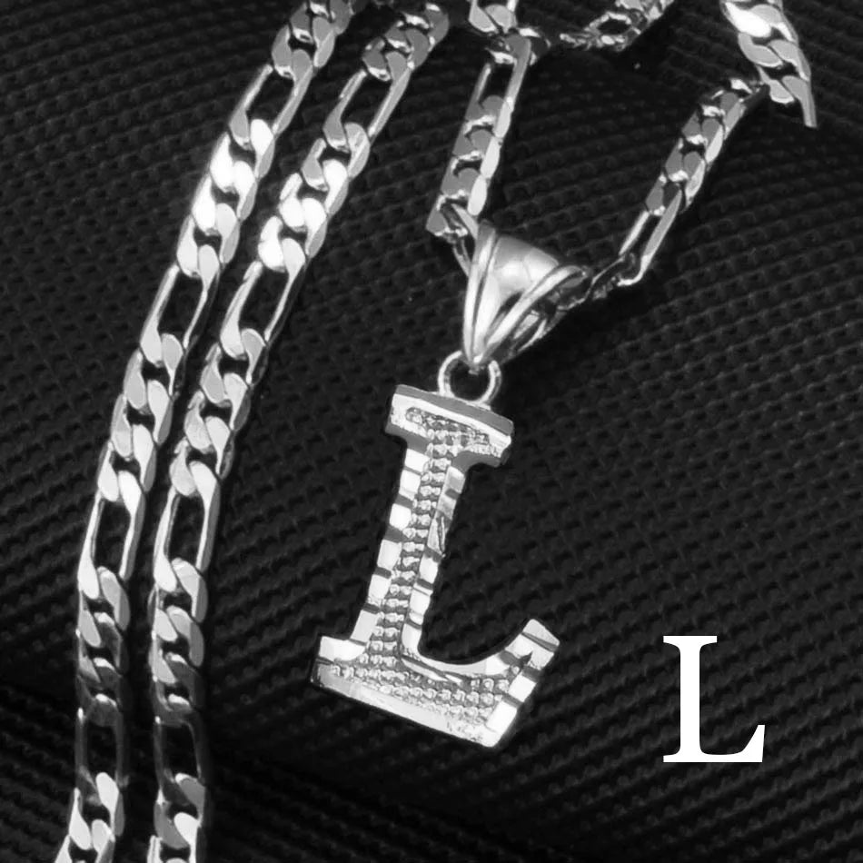 Custom A - Z Letters Pendant Necklace - Mens Anime Jewelry Jewellery