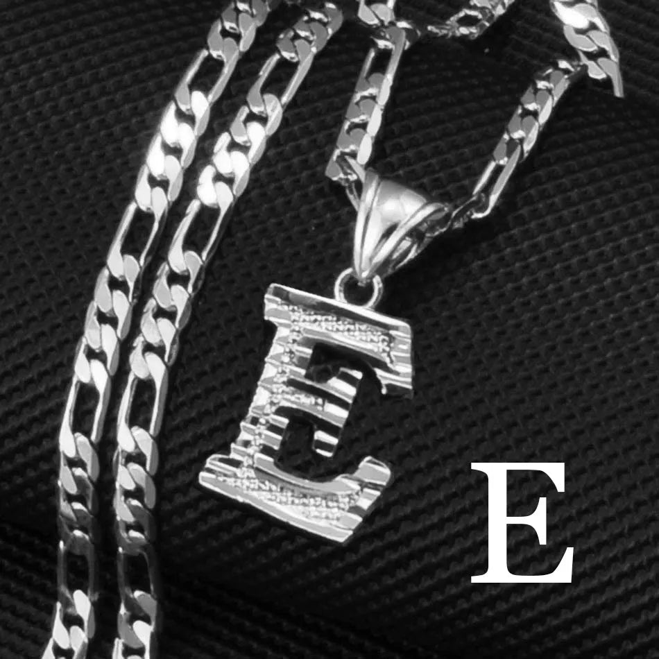 Custom A - Z Letters Pendant Necklace - Mens Anime Jewelry Jewellery
