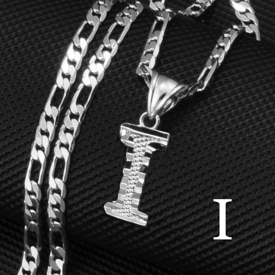 Custom A - Z Letters Pendant Necklace - Mens Anime Jewelry Jewellery