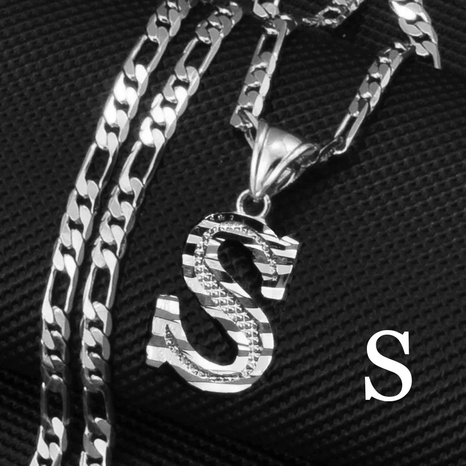Custom A - Z Letters Pendant Necklace - Mens Anime Jewelry Jewellery