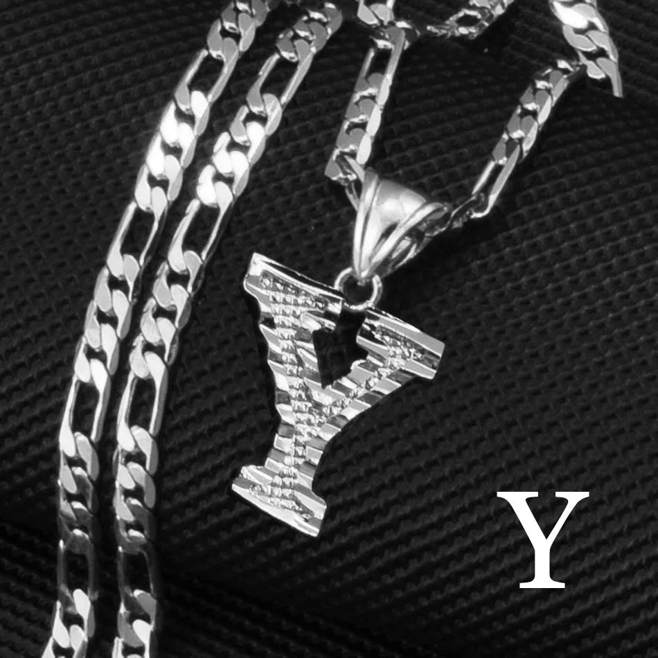 Custom A - Z Letters Pendant Necklace - Mens Anime Jewelry Jewellery