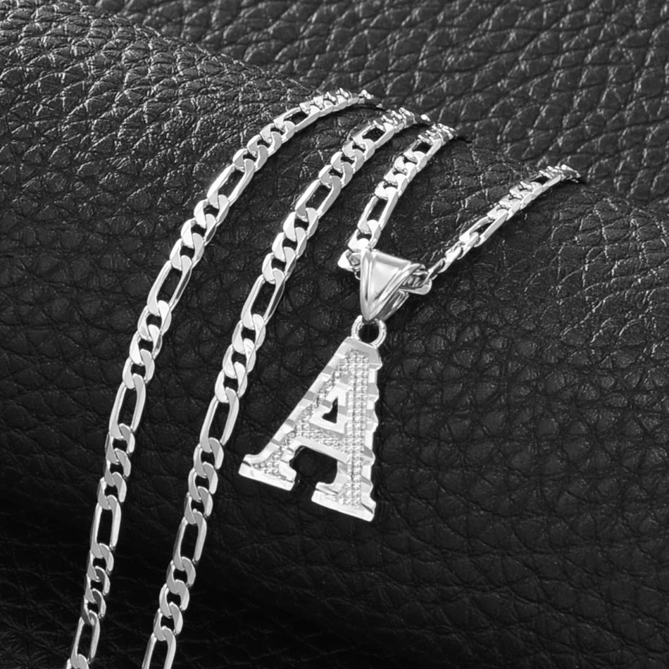 Custom A - Z Letters Pendant Necklace - Mens Anime Jewelry Jewellery