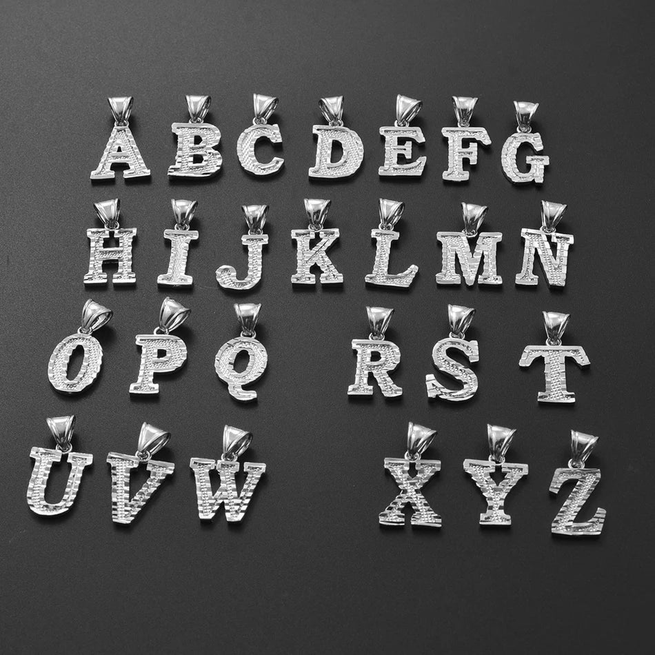 Custom A - Z Letters Pendant Necklace - Mens Anime Jewelry Jewellery