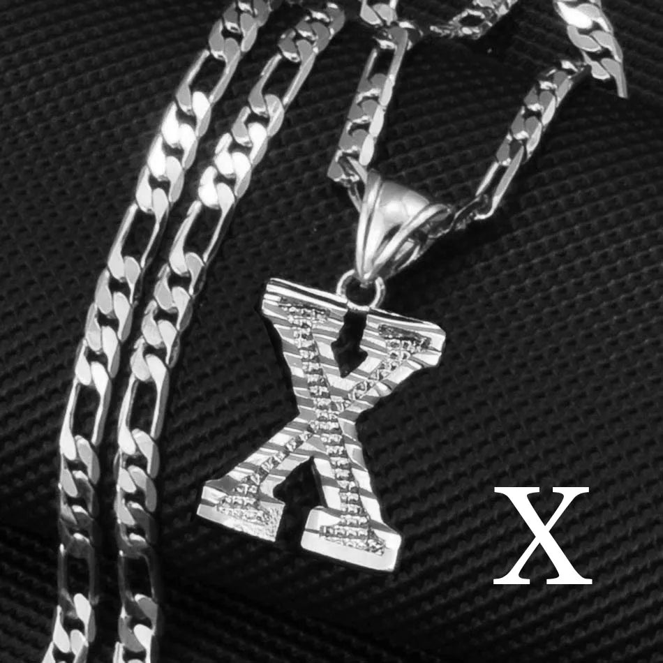 Custom A - Z Letters Pendant Necklace - Mens Anime Jewelry Jewellery