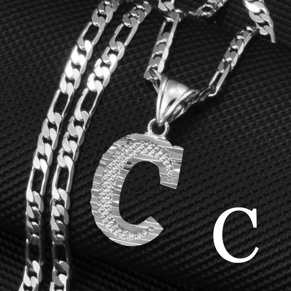Custom A - Z Letters Pendant Necklace - Mens Anime Jewelry Jewellery