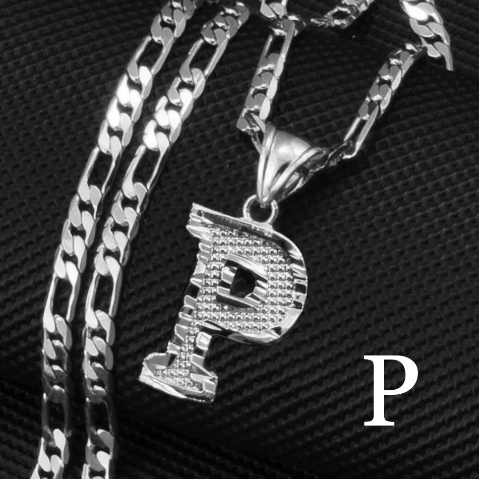Custom A - Z Letters Pendant Necklace - Mens Anime Jewelry Jewellery