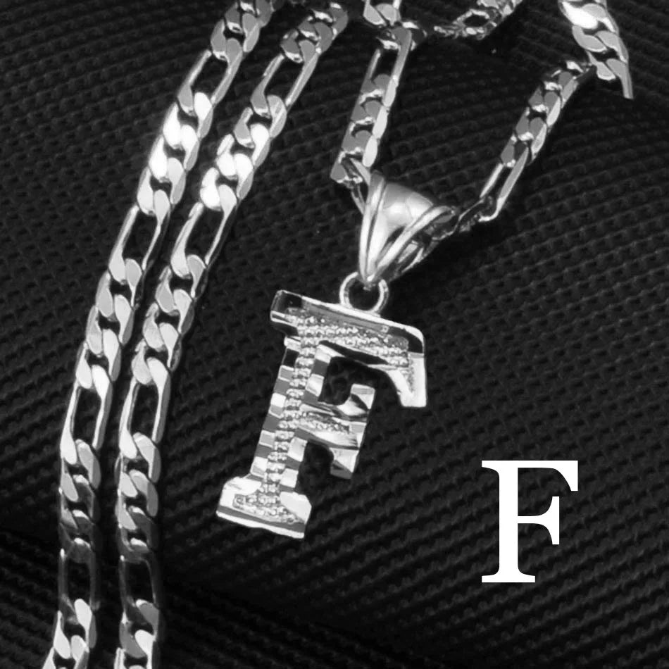 Custom A - Z Letters Pendant Necklace - Mens Anime Jewelry Jewellery