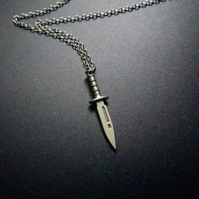 Dagger Pendant Necklace - Mens Anime Jewelry Jewellery