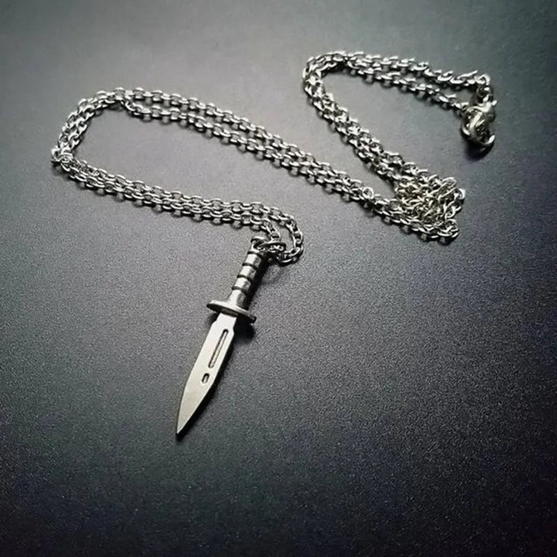 Dagger Pendant Necklace - Mens Anime Jewelry Jewellery