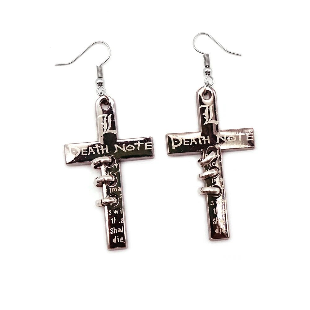 Death Note Earrings - Mens Anime Jewelry Jewellery