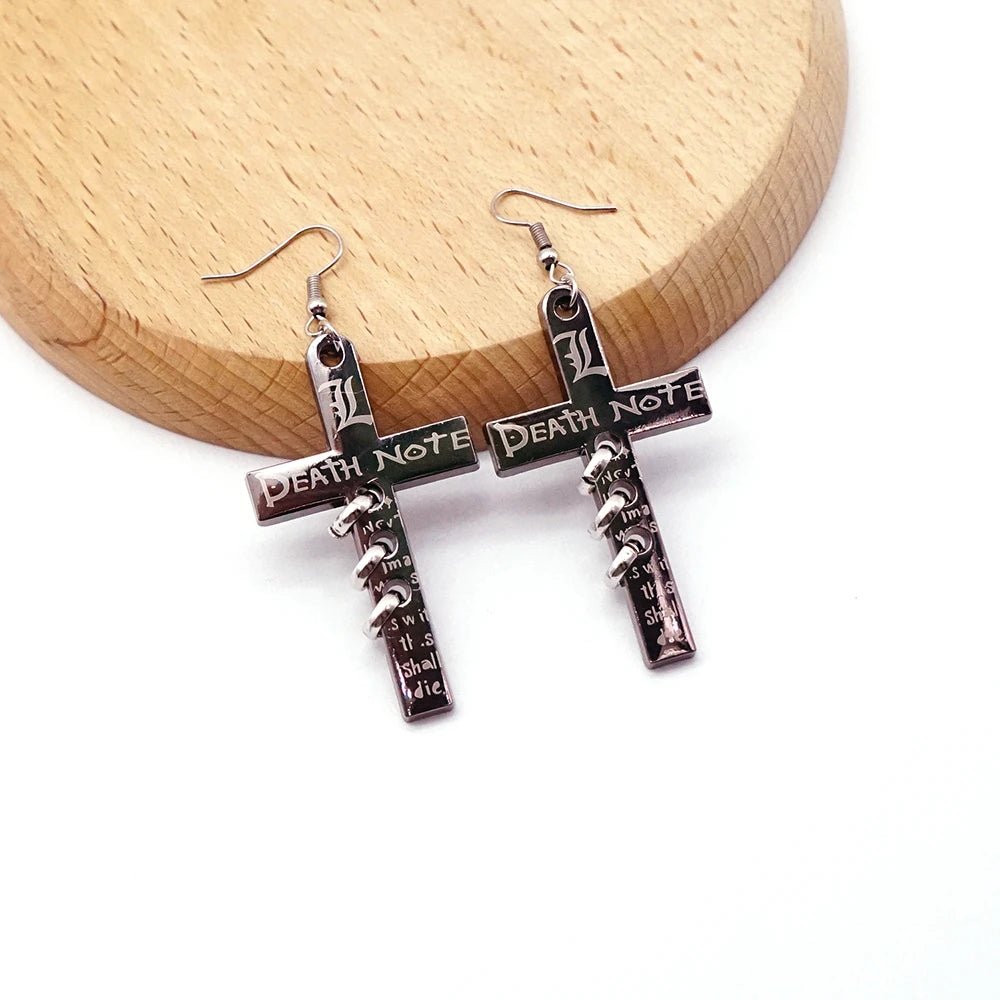 Death Note Earrings - Mens Anime Jewelry Jewellery