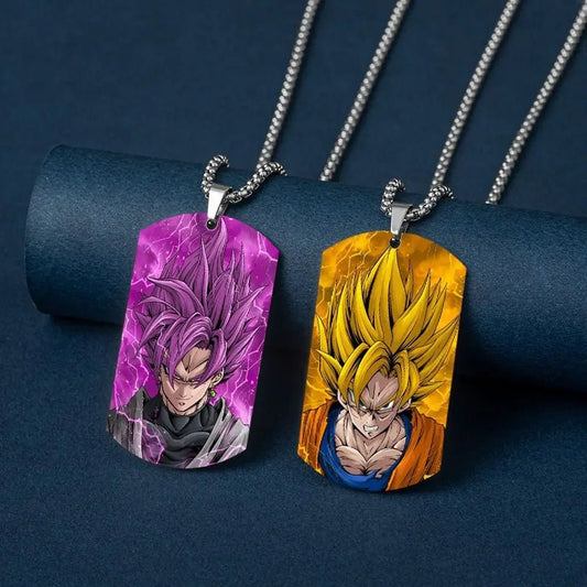 Dragon Ball Z Dog Tag Necklace - Mens Anime Jewelry Jewellery