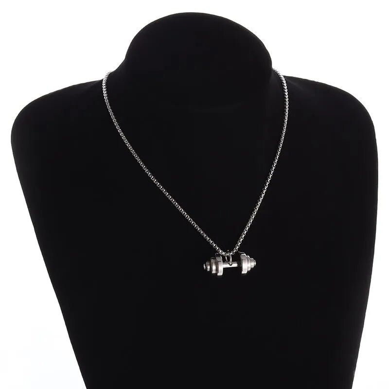 Dumbbell Necklace - Mens Anime Jewelry Jewellery