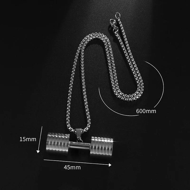 Dumbbell Necklaces - Mens Anime Jewelry Jewellery