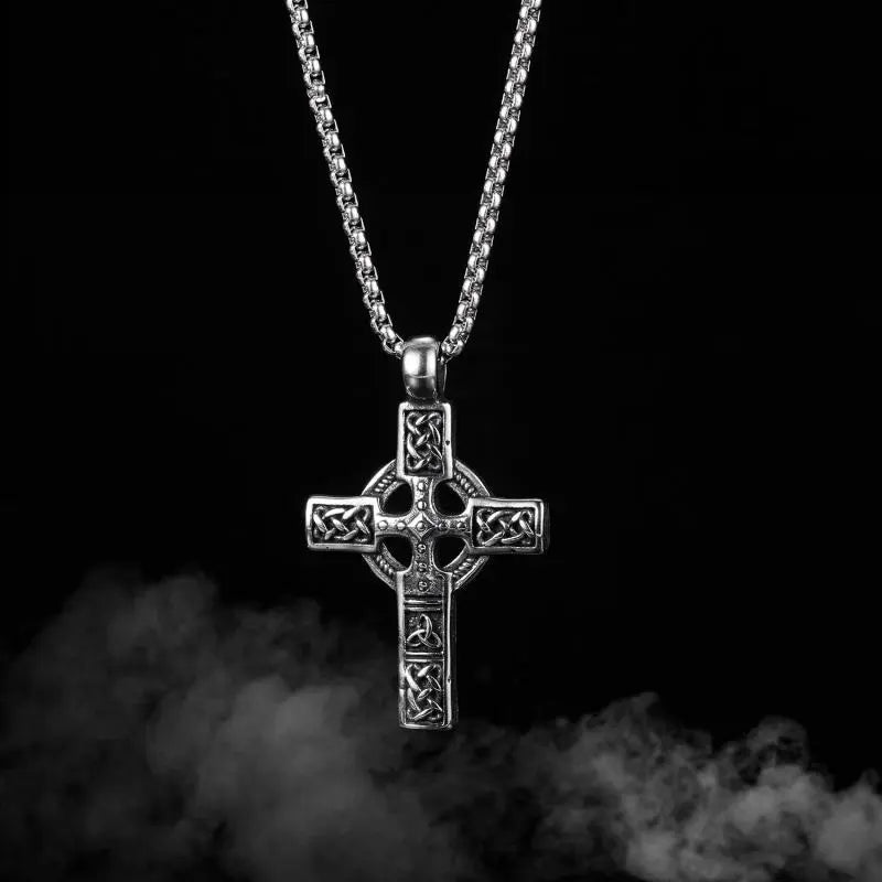 Metal Black Cross Pendant Necklace - Mens Anime Jewelry Jewellery