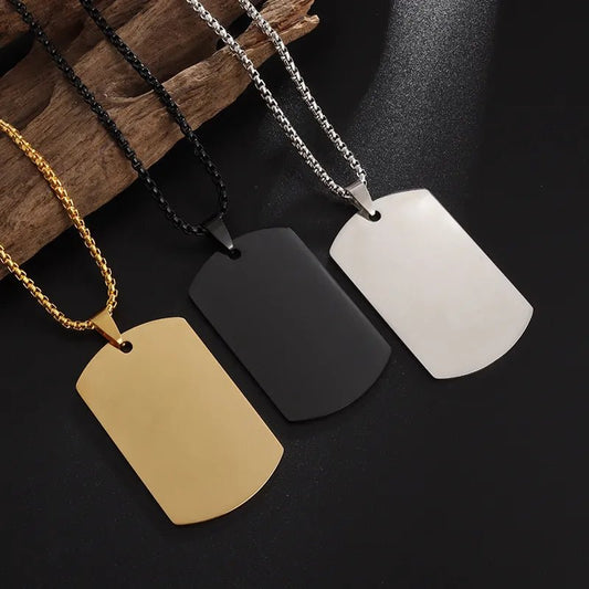 Military Dog Tag Necklace - Mens Anime Jewelry Jewellery