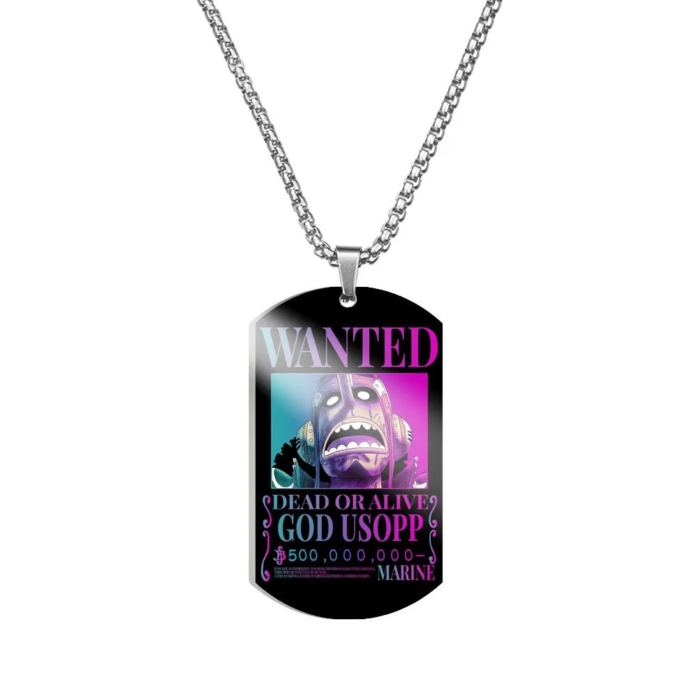 One Piece Dog Tag Necklace - Mens Anime Jewelry Jewellery