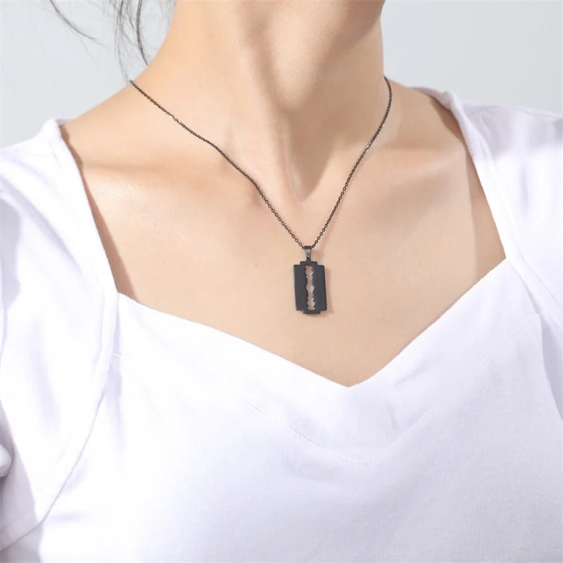 Razor Blade Necklace - Mens Anime Jewelry Jewellery