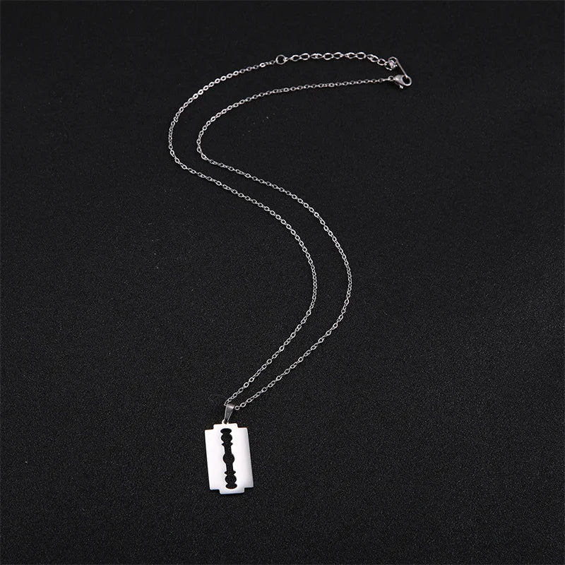 Razor Blade Necklace - Mens Anime Jewelry Jewellery