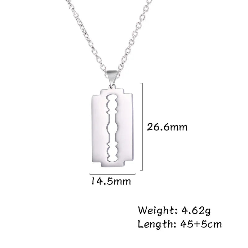 Razor Blade Necklace - Mens Anime Jewelry Jewellery