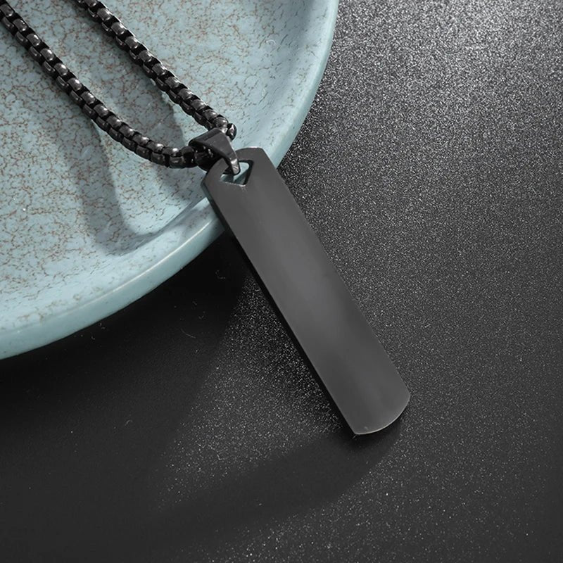 Rectangular Pendant Necklace - Mens Anime Jewelry Jewellery