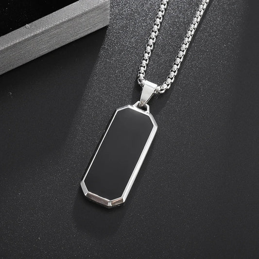 Rectangular Pendant Necklace - Mens Anime Jewelry Jewellery