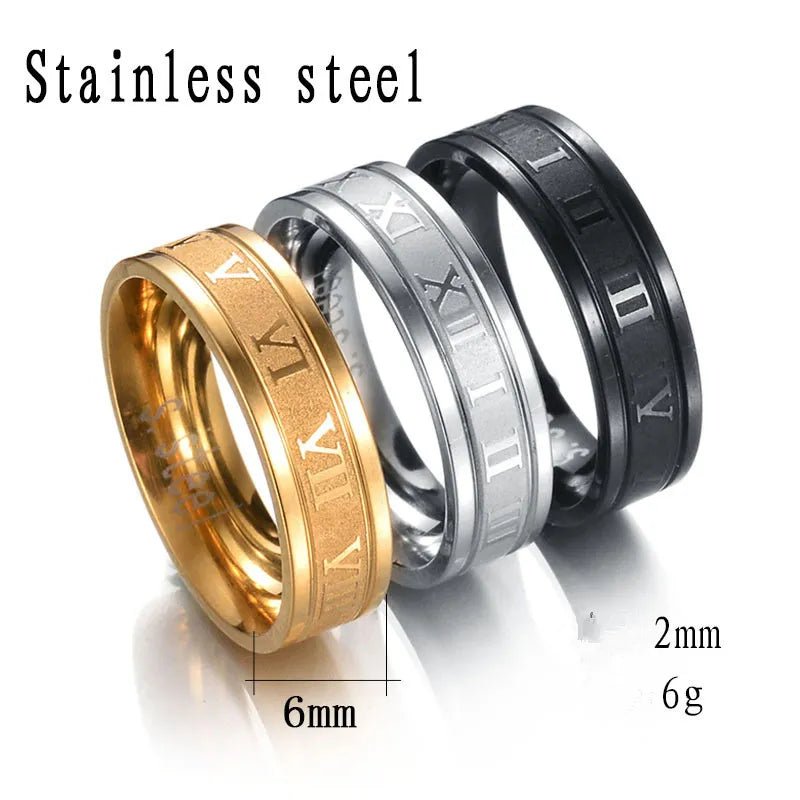 Roman Numeral Rings - Mens Anime Jewelry Jewellery