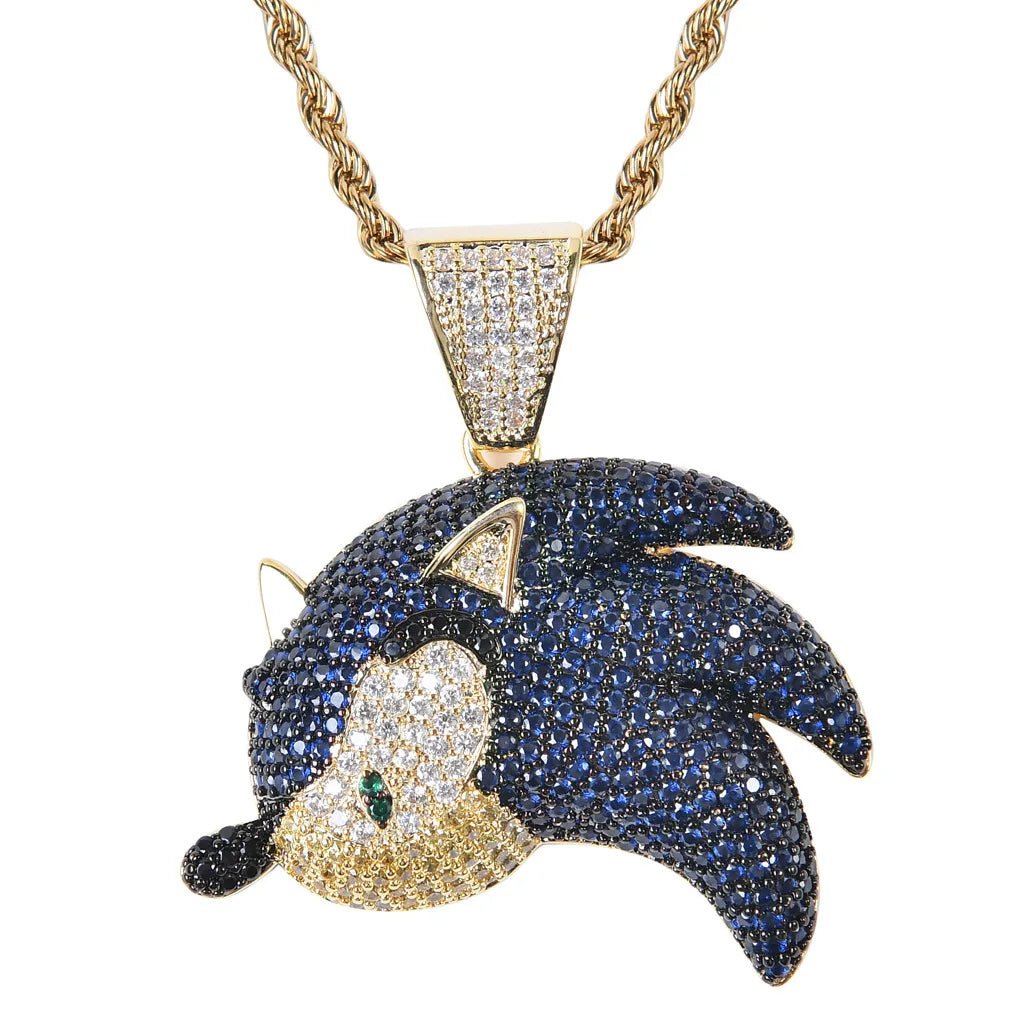 Sonic Iced Necklace - Mens Anime Jewelry Jewellery
