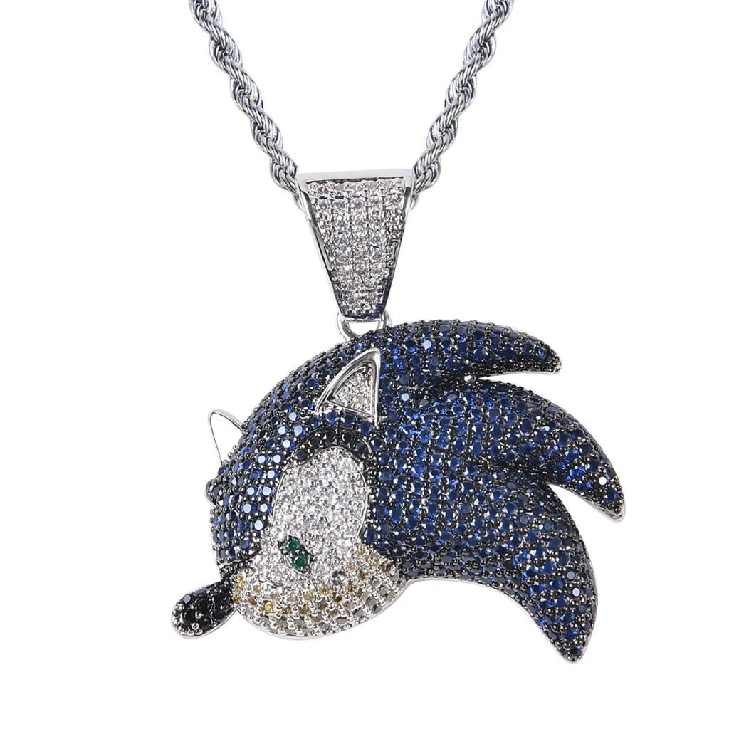 Sonic Iced Necklace - Mens Anime Jewelry Jewellery