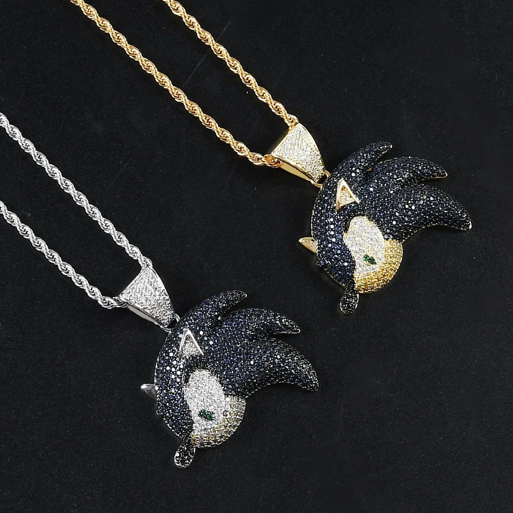 Sonic Iced Necklace - Mens Anime Jewelry Jewellery
