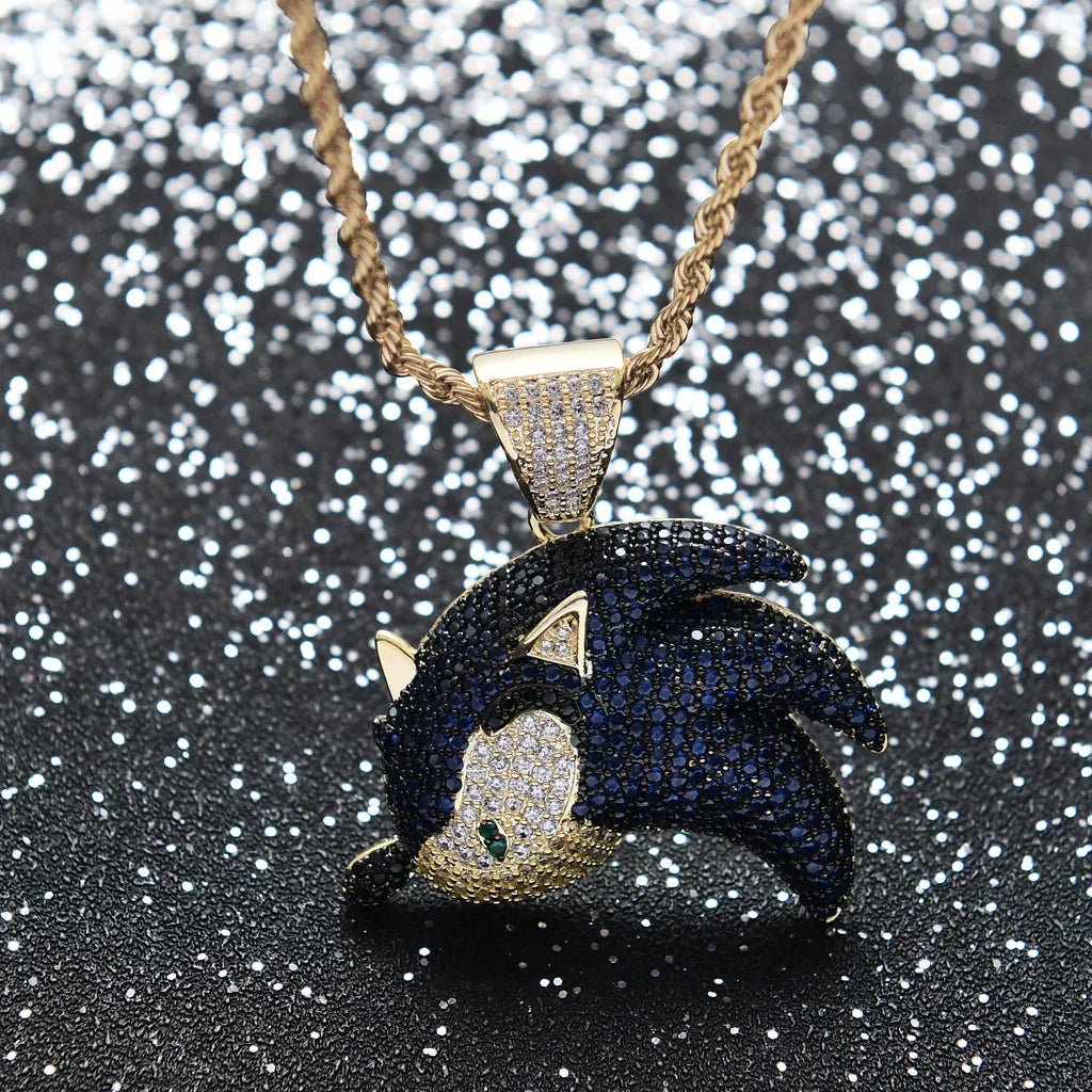Sonic Iced Necklace - Mens Anime Jewelry Jewellery