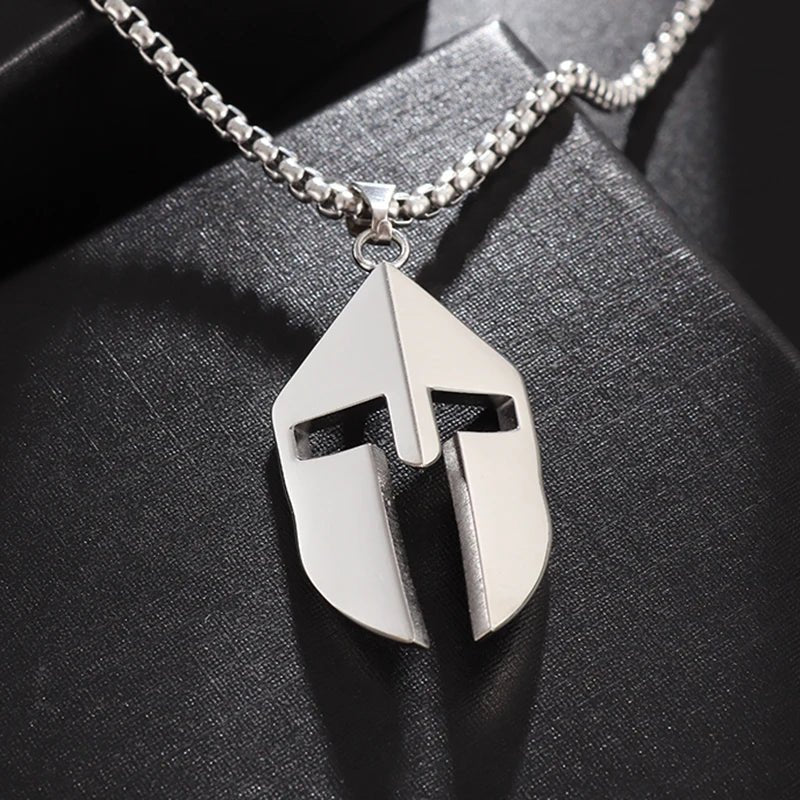 Spartan Pendant Necklace - Mens Anime Jewelry Jewellery
